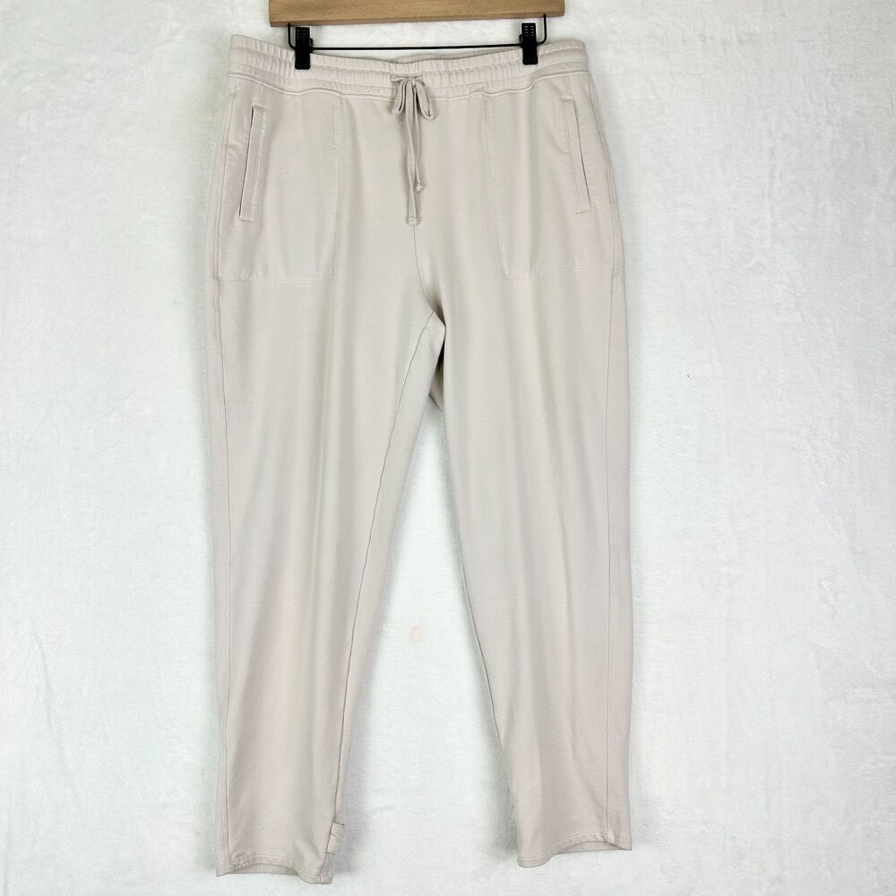 Barefoot Dreams Malibu Collection Patch Pocket Tapered Pant Large Cotton Modal